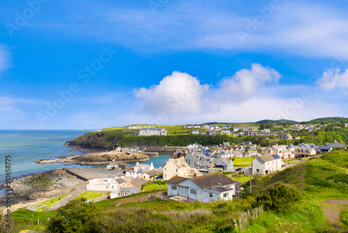 Portpatrick, Dumfries and Galloway, Scotland, high level view over the town.