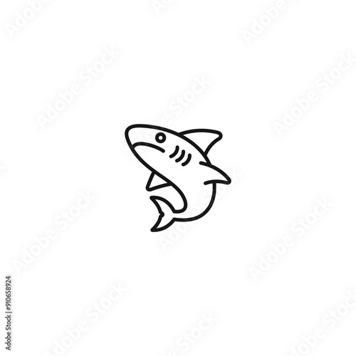 Shark icon vector. EPS 10 editable vector