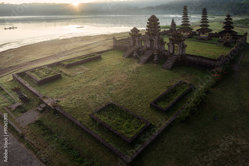 Balinese Hindu temple Pura Ulun Danu Tamblingan, Buleleng, Bali, Indonesia photo