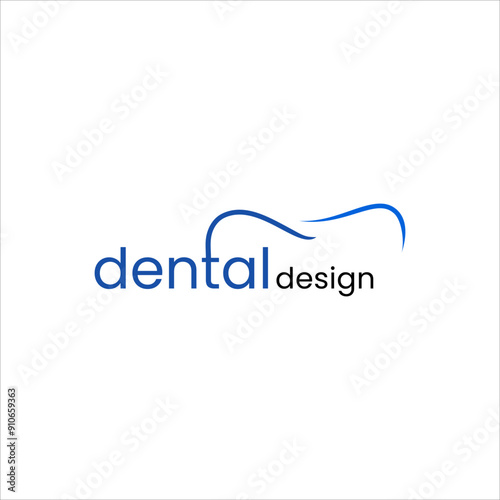 dental clinic tooth vector, dentist brand logo design