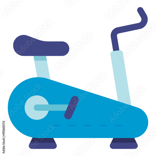 exercise bike gym equipment flat icon