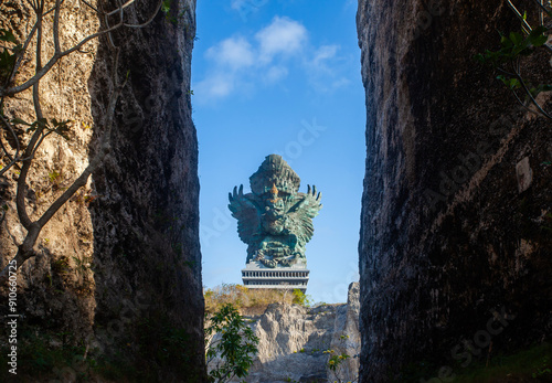 Garuda Wisnu Kencana (GWK) statue, one of the tallest statues in the world depicts Lord Vishnu riding the Garuda bird in Hindu mythology. Located in the tourist area of ​​Bali, Indonesia. photo