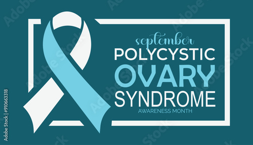 Polycystic Ovary Syndrome Awareness Month is observed every year on September.Holiday concept background, placard, banner design template Vector illustration background design.