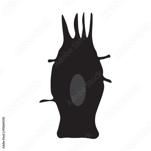 Tuft cell glyph icon 