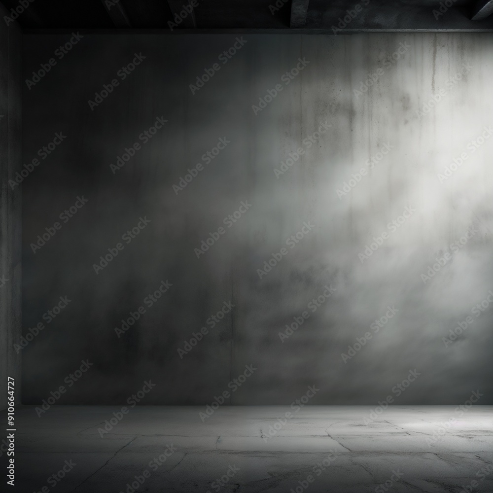 Empty dark concrete room with dramatic lighting, creating a moody and mysterious atmosphere. Empty dark concrete room with dramatic lighting, creating a moody and mysterious atmosphere.
