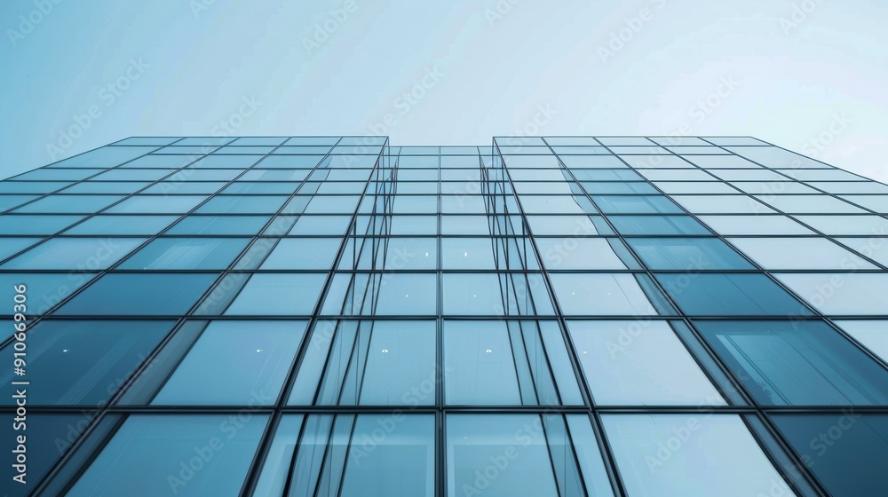 A modern building with a glass facade, showcasing sleek architecture and a clear blue sky above, perfect for urban themes. A modern building with a glass facade, showcasing sleek architecture and a clear blue sky above, perfect for urban themes.