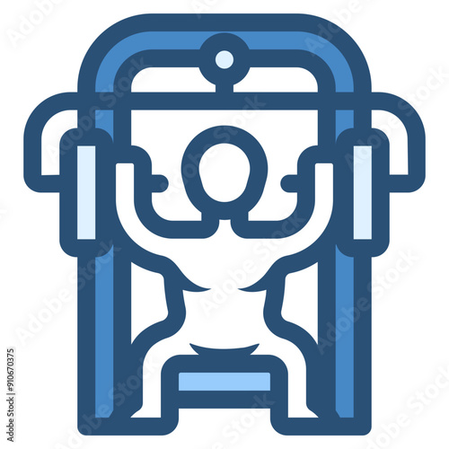 butterfly workout fitness gym machine icon