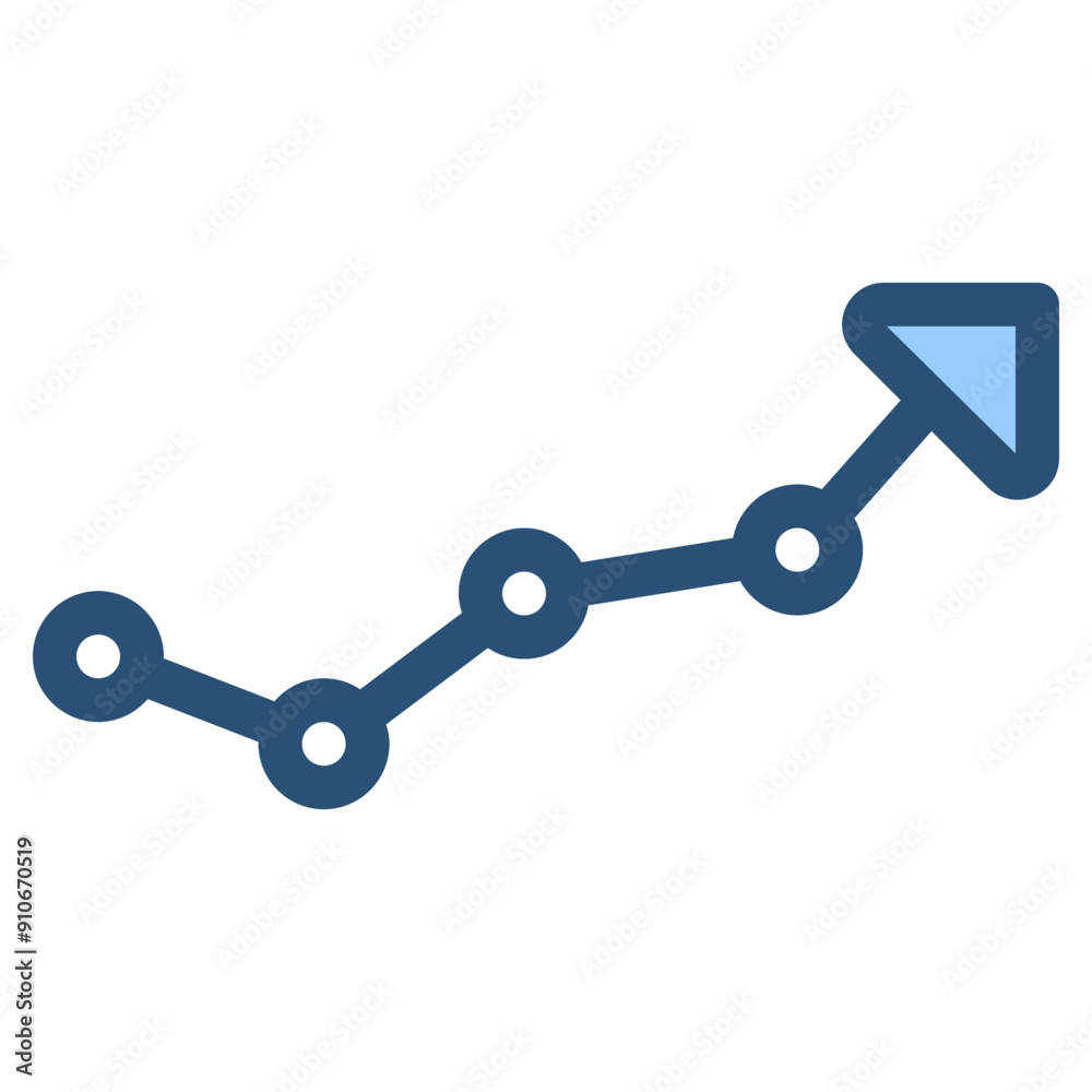 statistical line chart progress icon statistical line chart progress icon