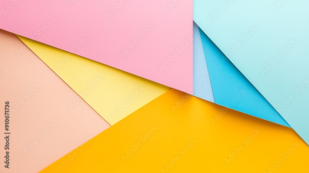 A vibrant composition of colored paper sheets in pastel shades, creating a pleasing geometric pattern and texture. A vibrant composition of colored paper sheets in pastel shades, creating a pleasing geometric pattern and texture.