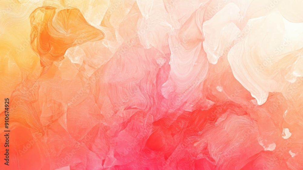 Colorful abstract design with gold, red, pink, and green hues blending in a vibrant gradient for a trendy and creative visual art piece