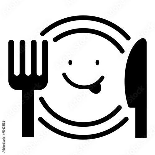 food and restaurant face icon. vector illustration