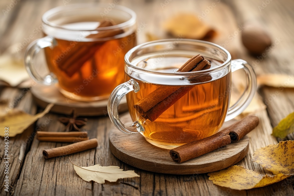 Cinnamon-infused beverages like chai tea and hot cider Cinnamon-infused beverages like chai tea and hot cider