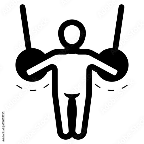 rings gymnastic exercise icon