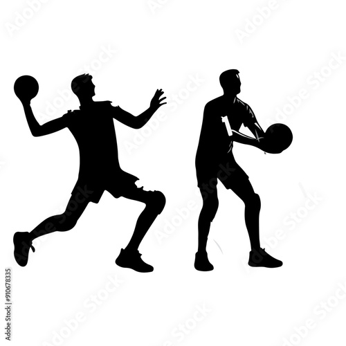 VOLLEY BALL PLAYER SILHOUETTE