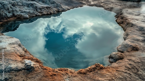 The Venus Mirror lake is a small lake of thermal waters : Generative AI