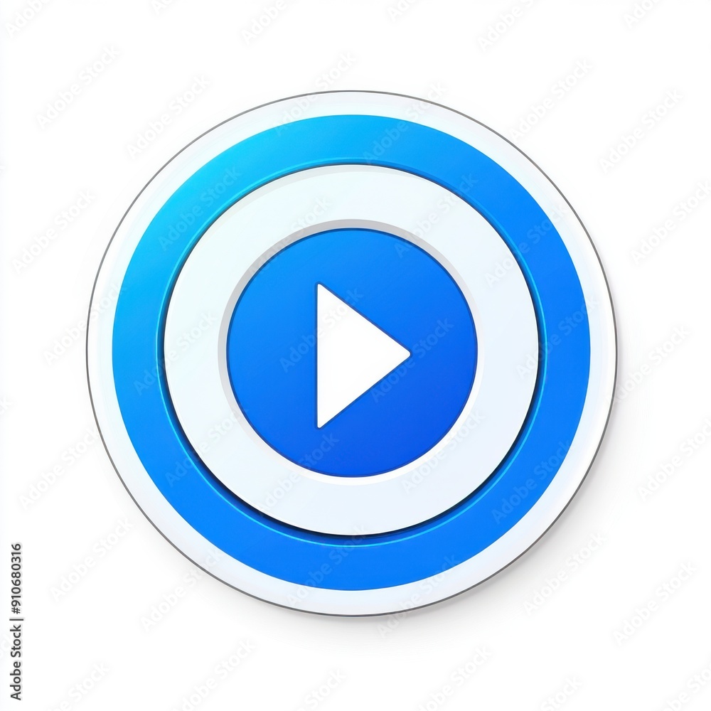 Bold Blue and White 4K Resolution Icon - High-Definition Video Element on White Background Bold Blue and White 4K Resolution Icon - High-Definition Video Element on White Background