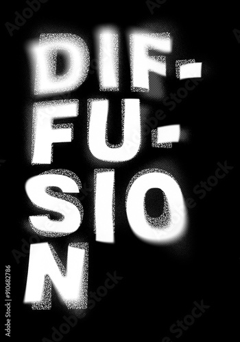 diffusion text effect design illustration