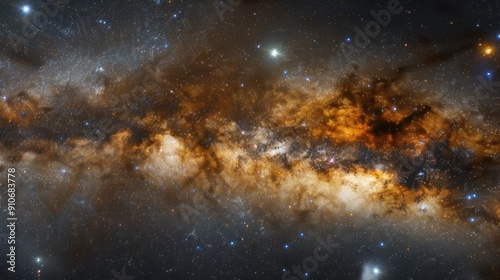Wallpaper Mural Stunning image of the Milky Way galaxy showcasing vibrant nebula clouds and countless stars in the vast universe. Torontodigital.ca