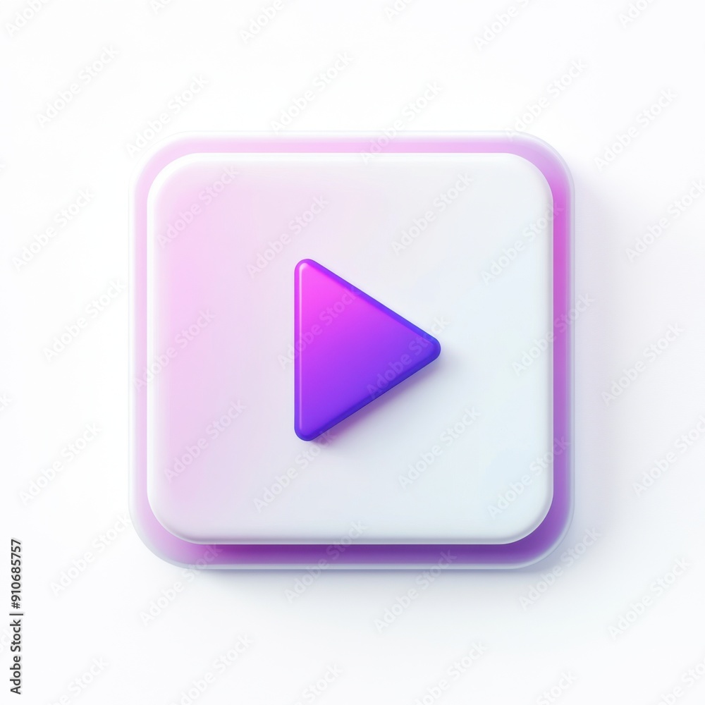 Futuristic Play and Rewind Button Icon with Gradient Design in Purple and White Isolated on White Background Futuristic Play and Rewind Button Icon with Gradient Design in Purple and White Isolated on White Background