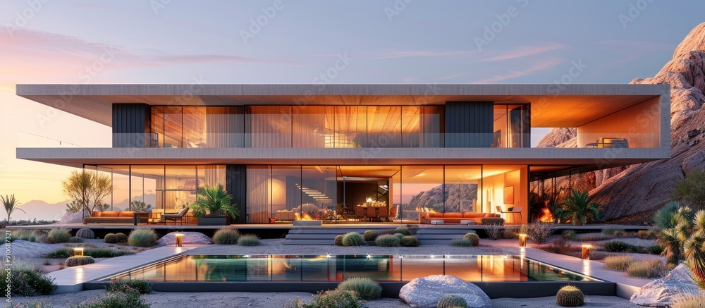 Obraz premium Modern Desert Oasis