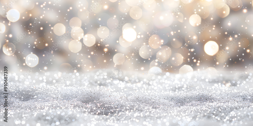 Glittering Silver and Gold Bokeh Background - Festive and Sparkling Abstract Glittering Silver and Gold Bokeh Background - Festive and Sparkling Abstract