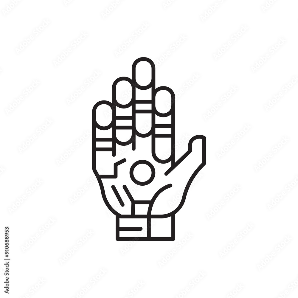 Obraz premium robot hand logo icon