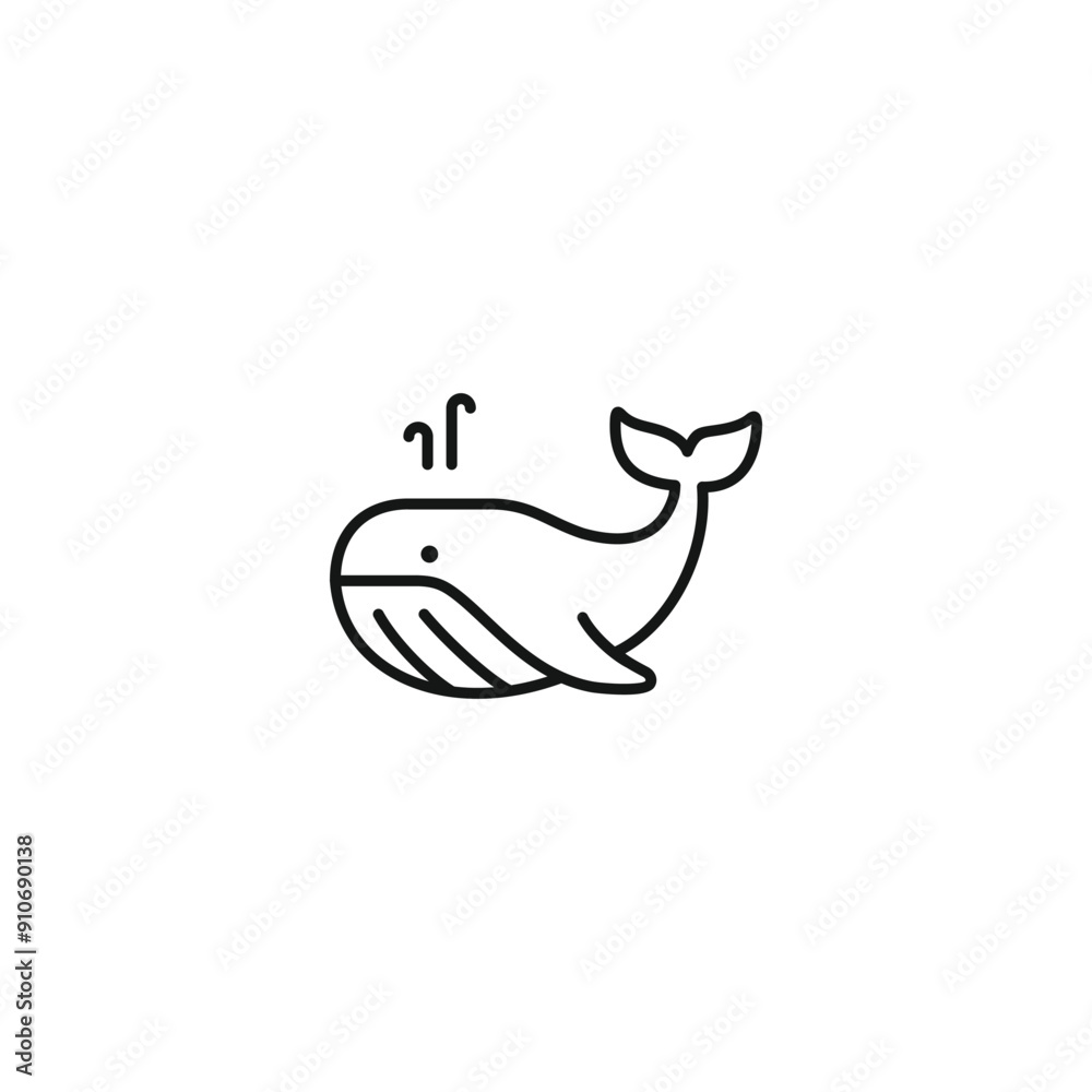 Whale icon vector. EPS 10 editable vector Whale icon vector. EPS 10 editable vector