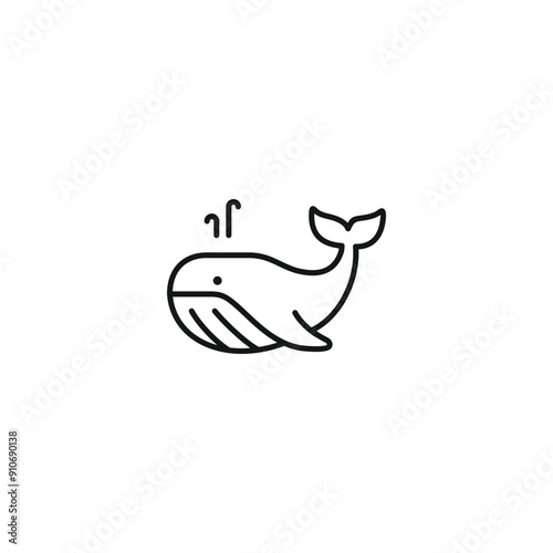 Whale icon vector. EPS 10 editable vector