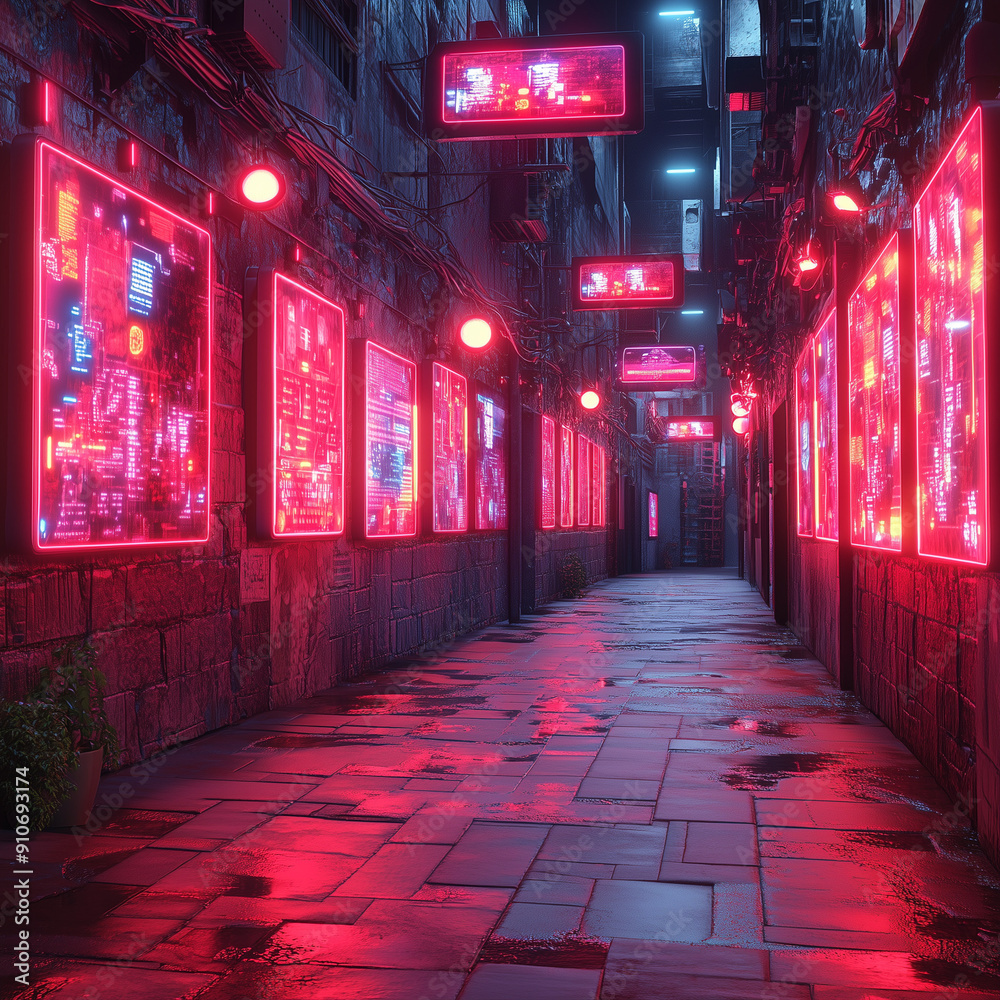 Fototapeta premium Digital Signage Security Measures and Advertisement Integrity Protection