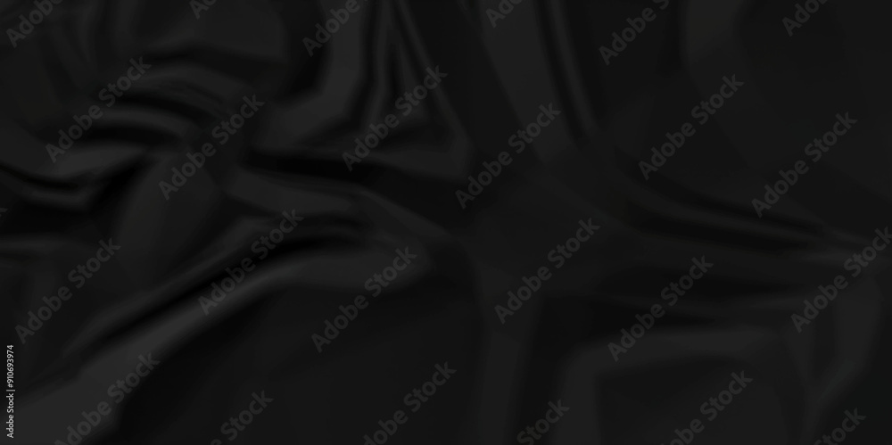 Vector Dark black stain rough crumpled old paper background. panorama craft wrinkly paper texture background, crumpled craft ripped poster and banner.