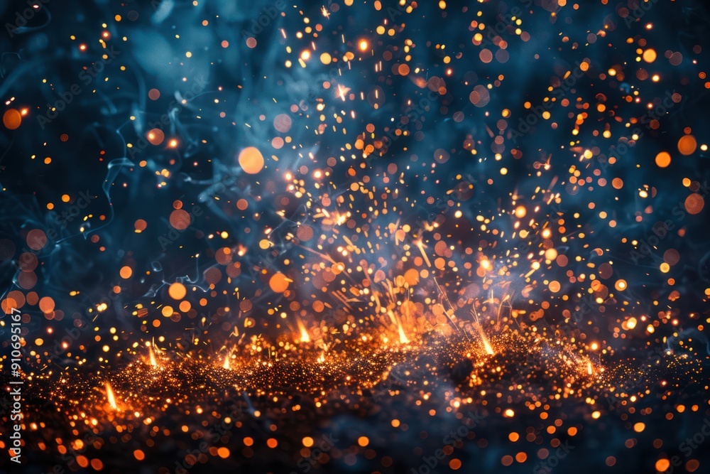 New Year's Eve Fireworks as Background with Text Space New Year's Eve Fireworks as Background with Text Space