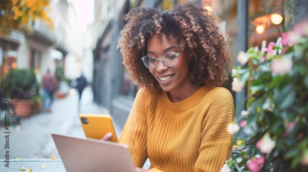 People work online via social media.