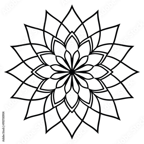 Luxury circular pattern in the form of a mandala. Henna tatoo mandala. Mehndi style. Decorative mandala pattern in oriental style.