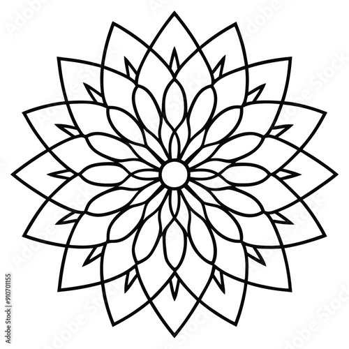Circular pattern in the form of a mandala. Henna tatoo mandala. Mehndi style. Decorative mandala pattern in oriental style.