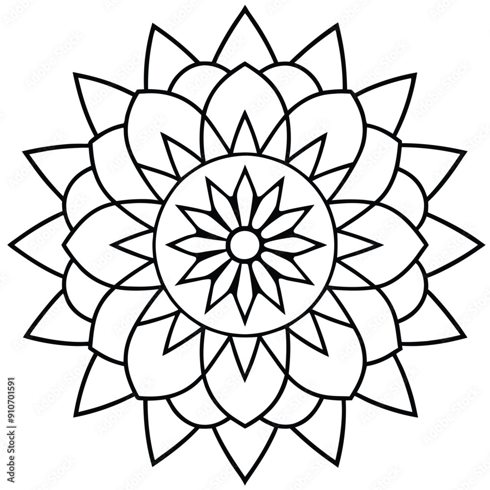 Mandala. Round Ornament Pattern Mandala. Round Ornament Pattern