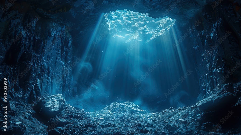 Obraz premium Light Beams In a Cave