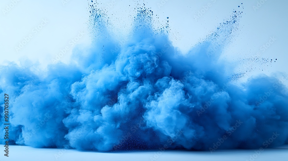 Blue Powder Explosion Abstract Art, blue powder splash, blue smoke Blue Powder Explosion Abstract Art, blue powder splash, blue smoke