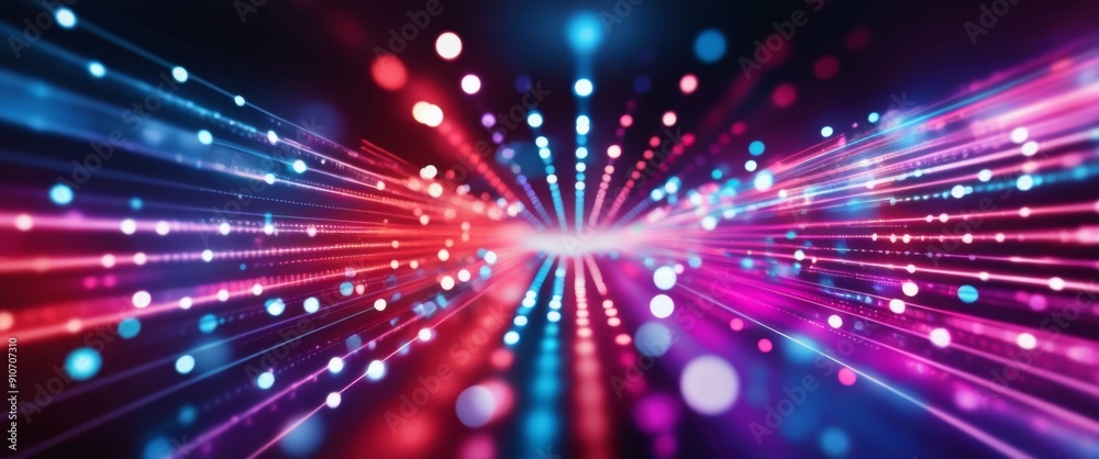 Futuristic Digital Light Display with Colorful Abstract Patterns Futuristic Digital Light Display with Colorful Abstract Patterns