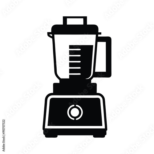 food processor silhouette icon for kitchen vector design