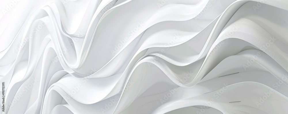 Obraz premium Abstract White Wavy Architectural Structure