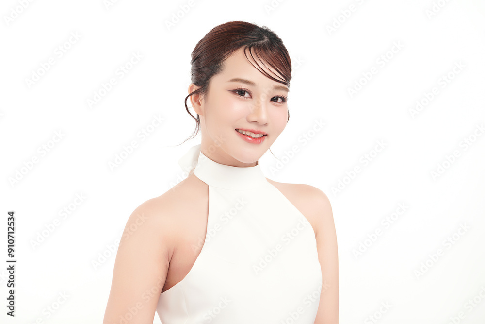 Beautiful young asian woman with clean fresh skin on white background, Face care, Facial treatment, Cosmetology, beauty and spa, Asian women portrait. Beautiful young asian woman with clean fresh skin on white background, Face care, Facial treatment, Cosmetology, beauty and spa, Asian women portrait.