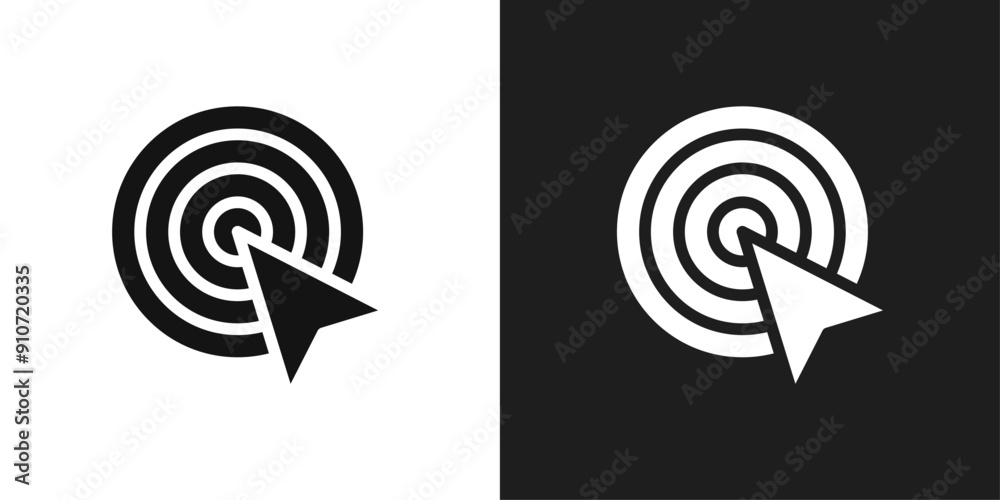 Bullseye pointer icon line art vector Bullseye pointer icon line art vector