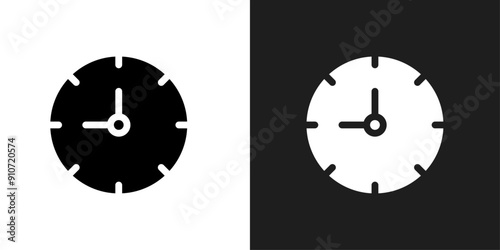 Clock icon line art vector