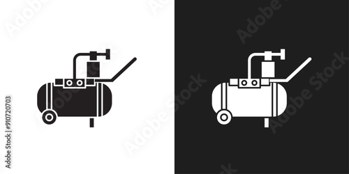 Compressor icon line art vector