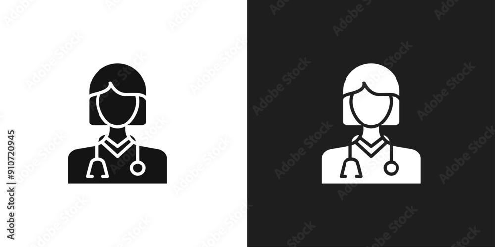 Doctor icon line art vector