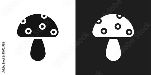 Mushroom icon line art vector
