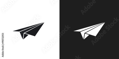 Paper plane icon line art vector