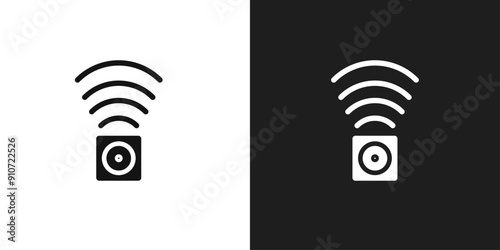 Sensor icon line art vector