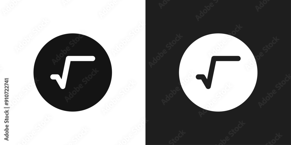 Square root icon line art vector Square root icon line art vector
