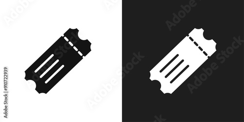 Ticket icon line art vector